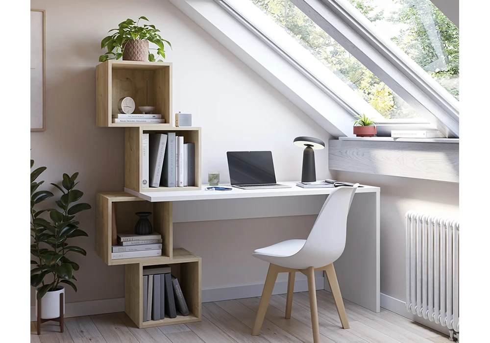 Bureau Cubik Blanc/Chêne / 16951